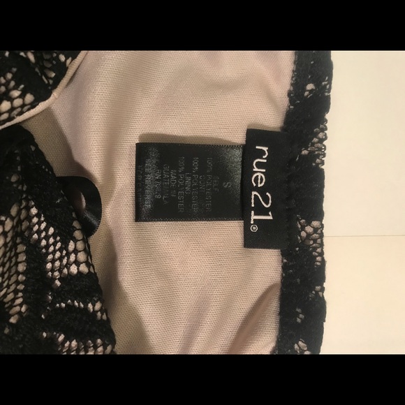 rue21  Prom Junior Dress Strapless, Black Lace - Picture 3 of 5